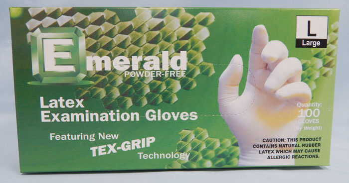 Emerald brand green box - large gloves